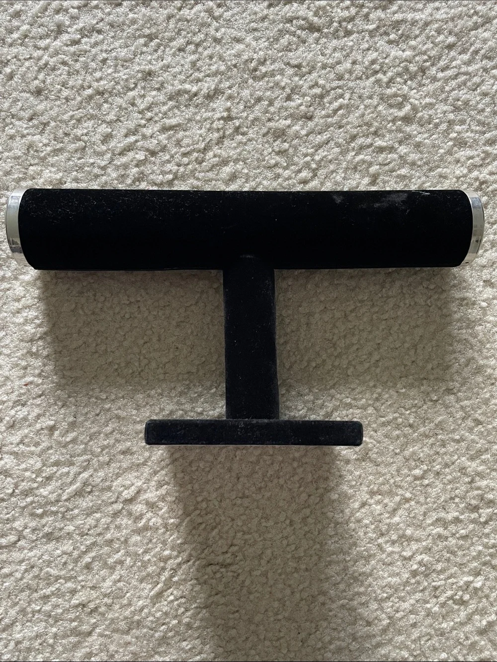 Black Velvet T-Bar Jewelry Display Stand
